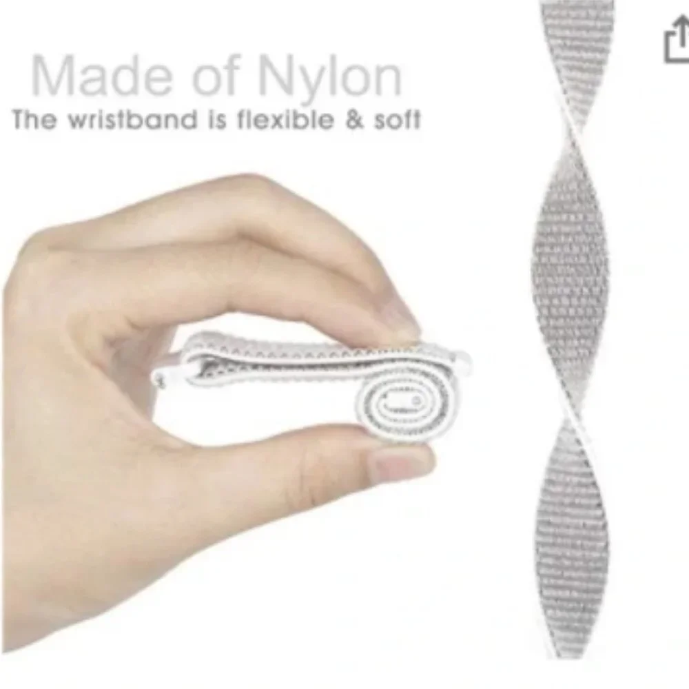 Stretchy Gray Nylon Authentic Apple Watch band